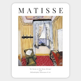 Henri Matisse - My Room at the Beau-Rivage - Exhibition Poster Sticker